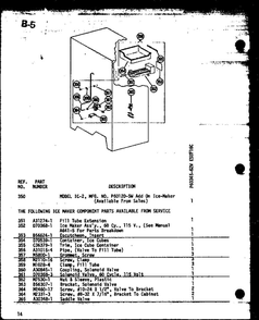 Diagram Diagram and Parts List for ESUF16C-L/P60345-62WL P60345-62WL Amana Freezer