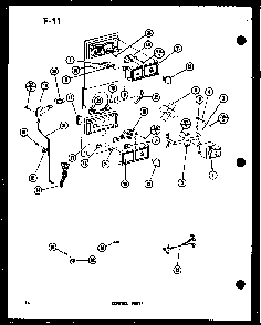 Control Parts Diagram and Parts List for TM14G-1-L-P75658-13WL  Amana Refrigerator