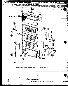 Section 9 Diagram and Parts List for ESUF16B P60345-50W Amana Freezer