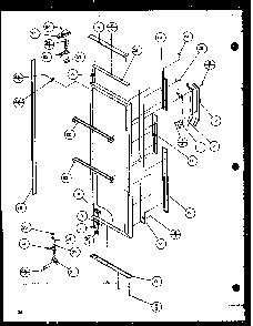 Refrigerator Door Diagram and Parts List for SBD20K-P1117701W  Amana Refrigerator