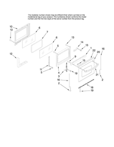 Door Parts Diagram and Parts List for MER5775RAW1  Maytag Range