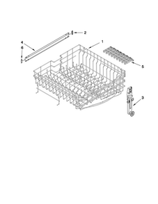 Upper Rack And Track Parts Diagram and Parts List for MDB7749AWW0  Maytag Dishwasher