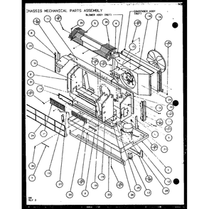Chassis Mechanical Parts Assembly 1 Diagram and Parts List for PTH12400ER P9872129R Amana Air Conditioner