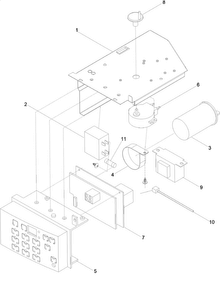 Control Assembly Diagram and Parts List for AAC121STA0  Amana Air Conditioner