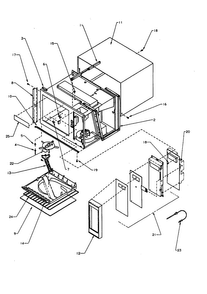 Chassis Assembly And Control Panel Diagram and Parts List for RSBG659P P1170306MZ Amana Microwave