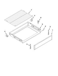 Drawer And Rack Parts Diagram and Parts List for MER8670AB0  Maytag Range