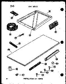Installation Kit Parts Diagram and Parts List for 619-3P P54720-45R Amana Air Conditioner