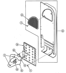Heater Diagram and Parts List for SSE507QF1500  Speed Queen Dryer