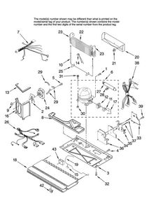 Unit Parts Diagram and Parts List for JFC2089HPF12  Jenn-Air Refrigerator