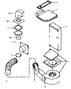 Ventilation Parts Diagram and Parts List for AGDS901E P1131824NE Amana Range