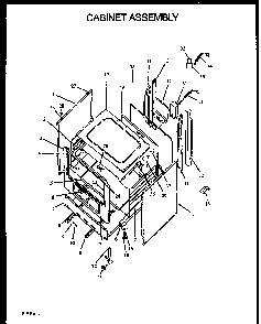 Cabinet Assembly Diagram and Parts List for SBK29FA P1142362NL Amana Range
