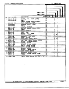 Fresh Food Door Page 2 Diagram and Parts List for 621640  Admiral Refrigerator