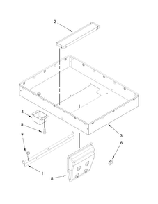 Burner Box Assy Diagram and Parts List for JED3430WS01  Jenn-Air Cooktop