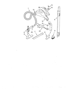 Hose And Attachments Diagram and Parts List for 11620812009  Kenmore Canister Vacuum