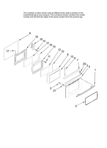 Lower Door Parts Diagram and Parts List for JER8895BAS10  Jenn-Air Range