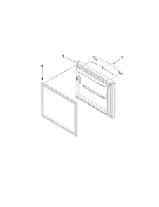 Freezer Door Parts Diagram and Parts List for ABB1922FED2  Amana Refrigerator