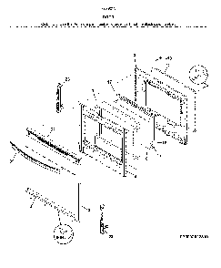Door Diagram and Parts List for 79092632810  Kenmore Range