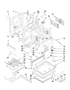 Chassis Parts Diagram and Parts List for JES8860CCS02  Jenn-Air Range