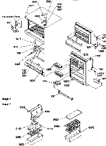 Door, Hinges And Accessories Diagram and Parts List for TR518ITWL-P1183708WL  Amana Refrigerator