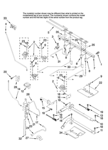 Manifold Parts Diagram and Parts List for JGR8890ADP20  Jenn-Air Range