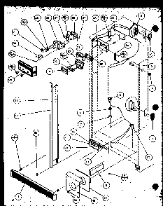Refrigerator/freezer Controls And Cabinet Part Diagram and Parts List for 36501W-P1121705WW  Amana Refrigerator