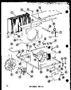 Interior Parts Diagram and Parts List for ES218D-3MT P67535-1R Amana Air Conditioner