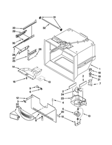 Freezer Liner Parts Diagram and Parts List for MFF2258VEW7  Maytag Refrigerator