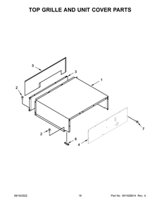 Top Grille And Unit Cover Parts Diagram and Parts List for JBSFS48NMX00  Jenn-Air Refrigerator