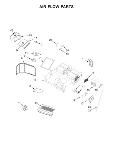 Part Location Diagram of W10892386 Whirlpool GUIDE-AIR