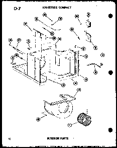 Interior Parts Diagram and Parts List for 11-5J P54336-67R Amana Air Conditioner