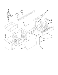 Icemaker Parts Diagram and Parts List for JFC2089WEP9  Jenn-Air Refrigerator