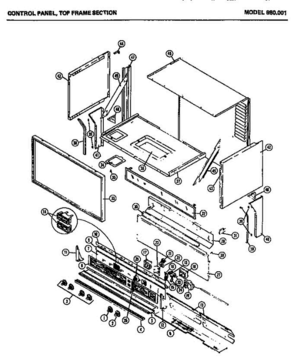 01 - Control Panel Diagram and Parts List for 980001  Litton Range