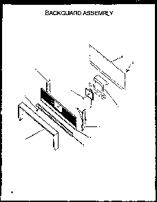 Backguard Assembly Diagram and Parts List for RLS363UL-P1142377NL  Caloric Range