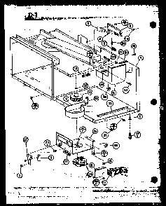 Cabinet Parts Diagram and Parts List for RL6-5ET P76251-3M Amana Microwave