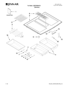 Cooktop Parts Diagram and Parts List for JES9750BAS18  Jenn-Air Range