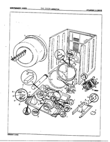 Gas Dryer/ Cylinder & Drive Diagram and Parts List for 8375A REV E Norge Dryer