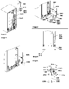 Cabinet Back Diagram and Parts List for SBD522VE-P1320303WE  Amana Refrigerator