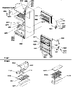 Door, Hinges And Accessories Diagram and Parts List for TSI25TE-P1308101WE  Amana Refrigerator