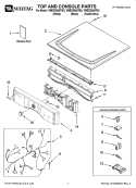 TOP AND CONSOLE PARTS Diagram and Parts List for YMEDZ600TK2  Maytag Dryer