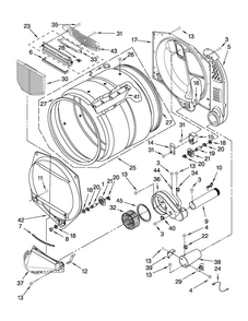 Upper And Lower Bulkhead Parts Diagram and Parts List for MLG24PDAXW2  Maytag Dryer