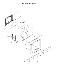 Door Parts Diagram and Parts List for MGR8650FZ0  Maytag Range
