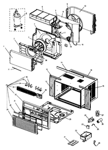Cabinet Parts Diagram and Parts List for ACD105R  Amana Air Conditioner