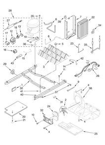 Unit Parts Diagram and Parts List for MSD2550VES00  Maytag Refrigerator