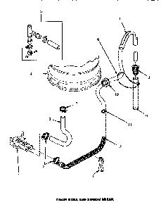 Drain Hose & Siphon Break Diagram and Parts List for LW8463W2 PLW8463W2A Amana Washer