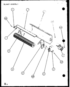 Blower Assembly 4 Diagram and Parts List for PTC12300ER P9812515R Amana Air Conditioner