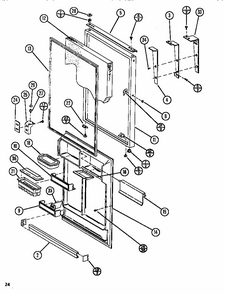 Door (tl20n/p1106213w) (tl20n/p1106214w) (tli20n/p1106222w) (tli20n/p1106223w) Diagram and Parts List for TL18N-P1106211W  Amana Refrigerator