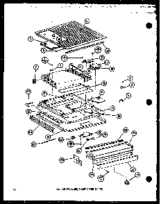 Center Mullion/evaporator Parts Diagram and Parts List for TM14KL-P7705206WL  Amana Refrigerator