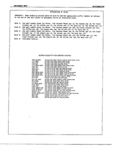 Explanation Of Notes Diagram and Parts List for 23874A  Admiral Refrigerator