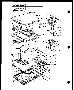 Section 4 Diagram and Parts List for AKC-4-P85002-4S  Amana Cooktop