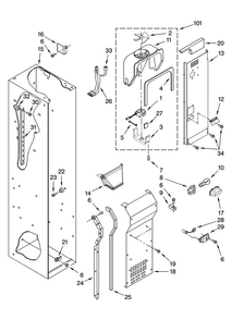 Part Location Diagram of W10183531 Whirlpool GASKET